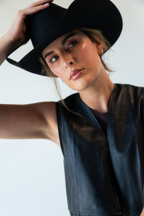 Sombrero Texana Vaquero de Lana Unisex Hecho en México | MS1019