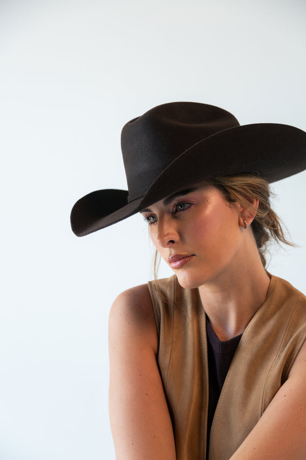 Sombrero Texana Vaquero de Lana Unisex Hecho en México | MS1019