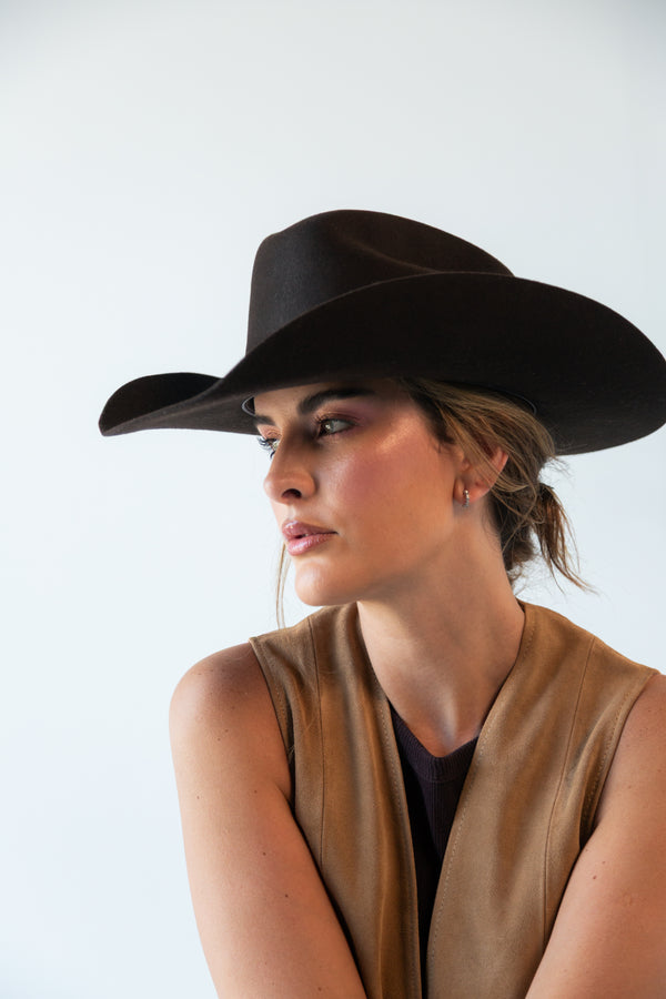 Sombrero Texana Vaquero de Lana Unisex Hecho en México | MS1019