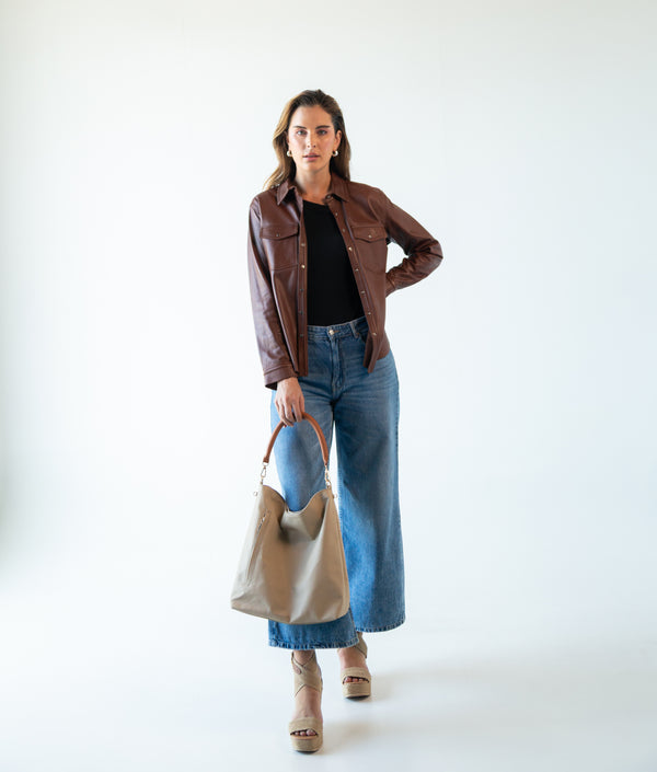 Camisa de Piel Genuina para Mujer Hecha en México | MR1002