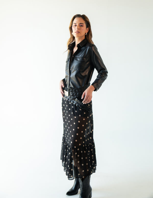 Camisa de Piel Genuina para Mujer Hecha en México | MR1002