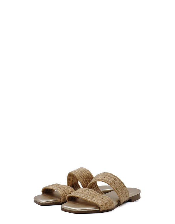 Sandalias de Yute Tejido y Piel