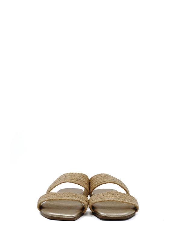 Sandalias de Yute Tejido y Piel