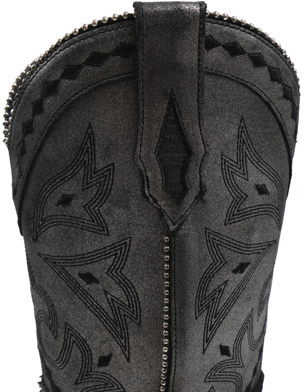 Botas de Piel Color Aluminio