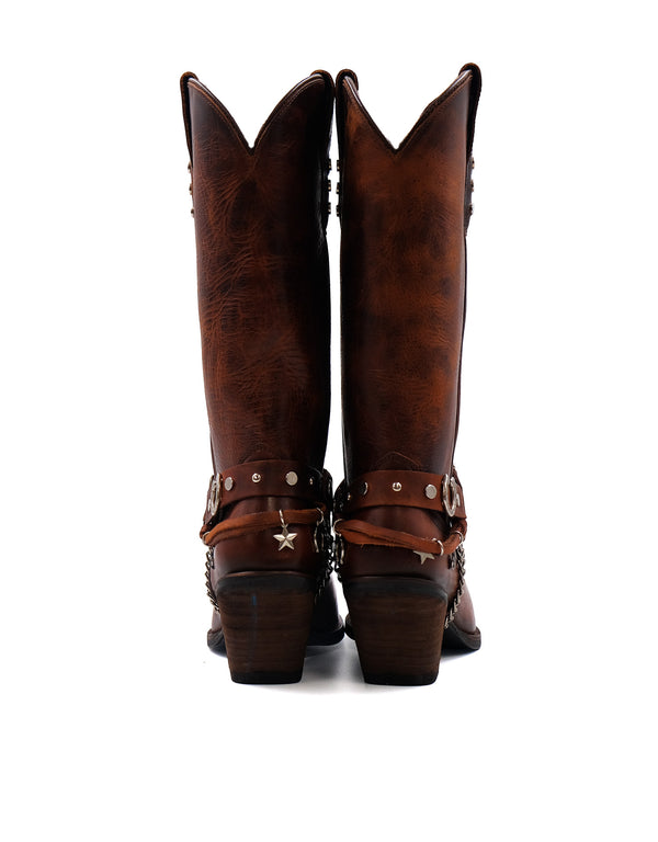 Bota Alta de Piel Maráh | Detalles con Herrajes