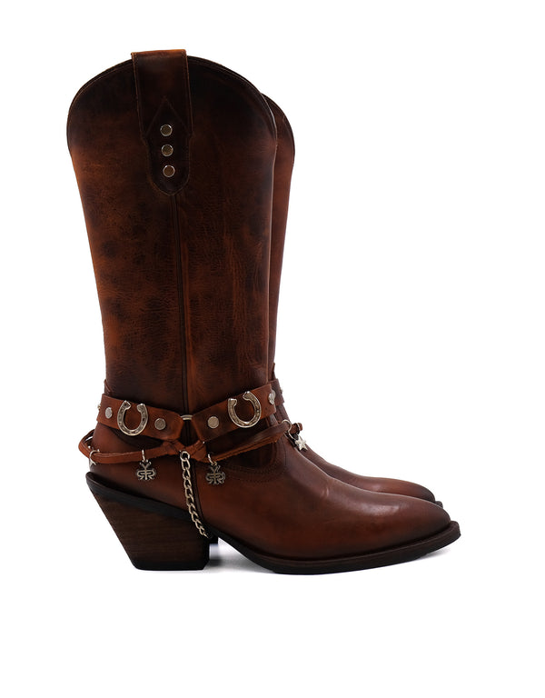 Bota Alta de Piel Maráh | Detalles con Herrajes