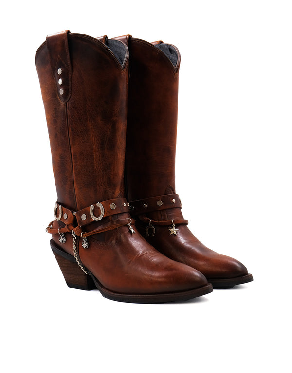 Bota Alta de Piel Maráh | Detalles con Herrajes