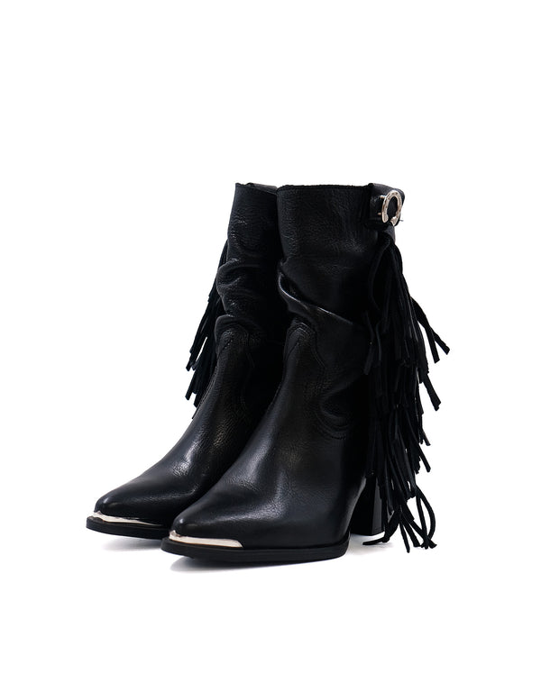 Botines de Piel con Flecos Maráh | Hecho en México