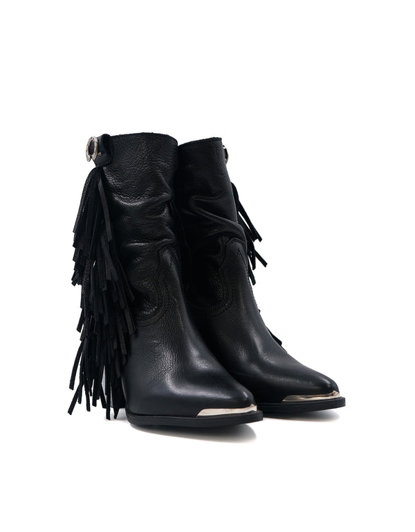 Botines de Piel con Flecos Maráh | Hecho en México