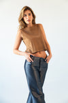 Blusa Top de Piel Genuina para Mujer | MR1009