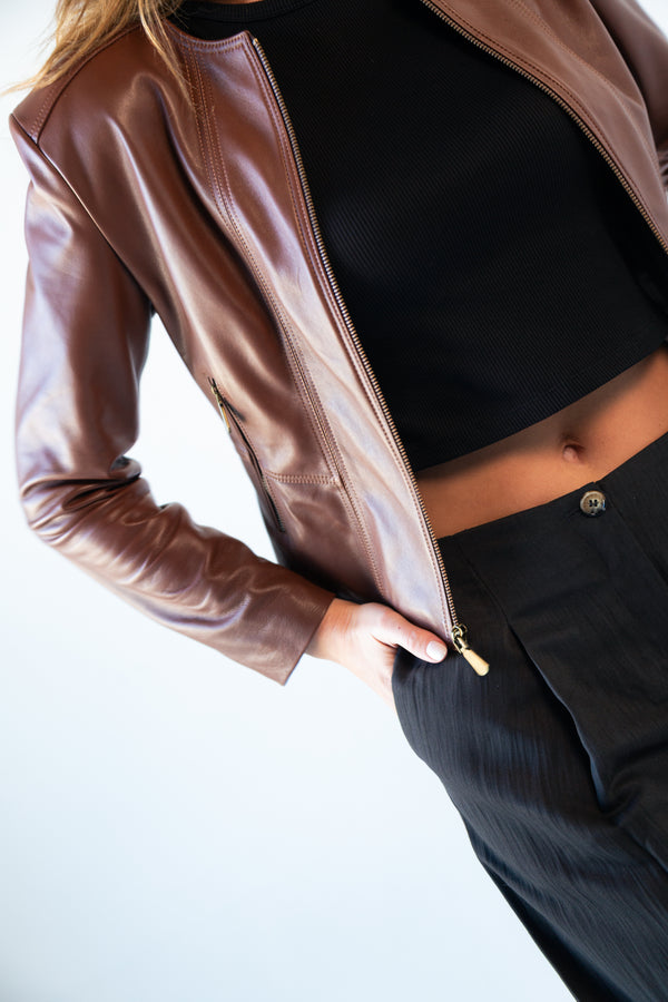 Chamarra de Piel Genuina para Mujer Hecha en México | MR1020