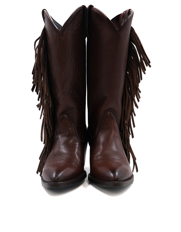 Botas Vaqueras de Piel con Flecos Maráh | Diseño Artesanal