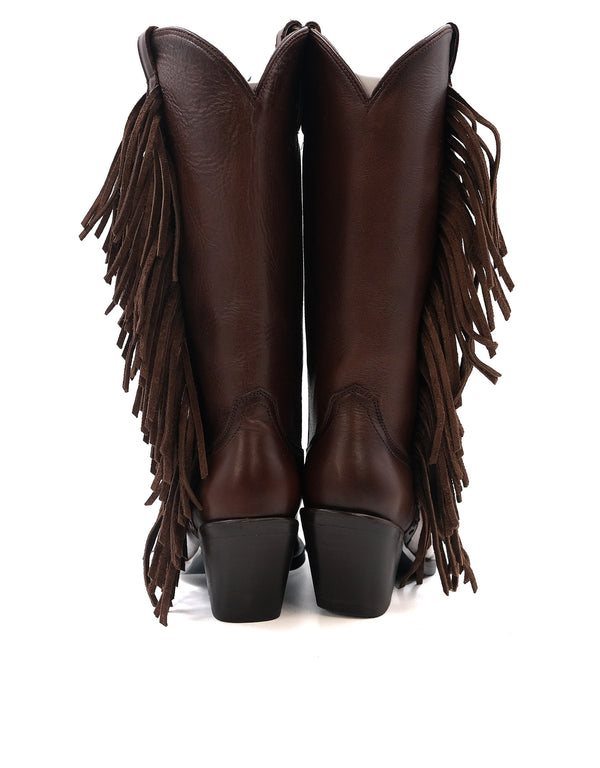 Botas Vaqueras de Piel con Flecos Maráh | Diseño Artesanal