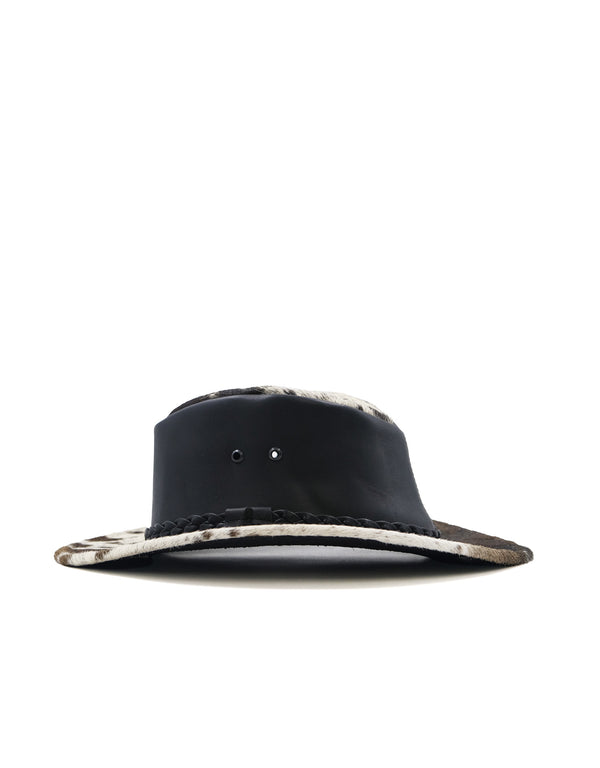 Sombrero Australiano Maráh Negro de Piel | Pelo de Vaca Natural