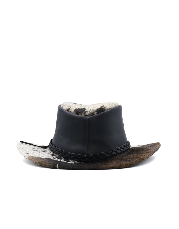 Sombrero Australiano Maráh Negro de Piel | Pelo de Vaca Natural