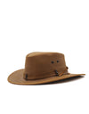 Sombrero Australiano Maráh de Piel Café | Con cordón de Ajustable