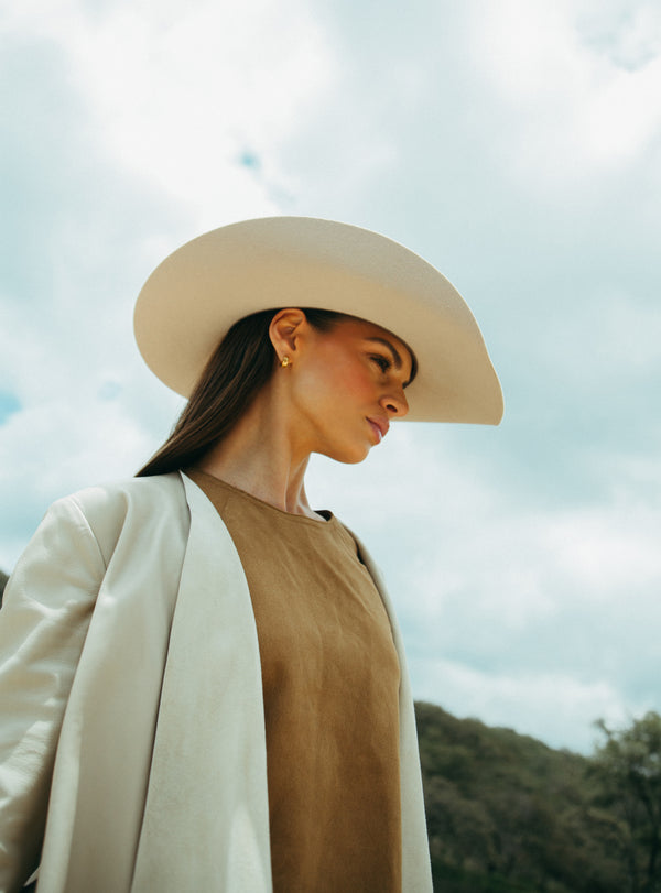 Sombrero Texana Vaquero de Lana Unisex Hecho en México | MS1019