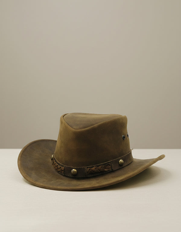 Sombrero Australiano de Piel Genuina Caballero Hecho en México | MS1001