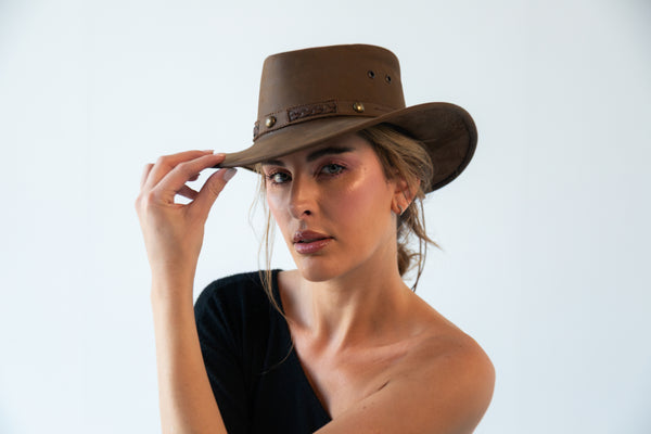 Sombrero Australiano de Piel Genuina Unisex Hecho en México | MS1001