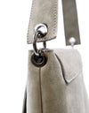 Bolsa Cuadrada de Piel Gamuza Gris Maráh | Estilo Minimalista