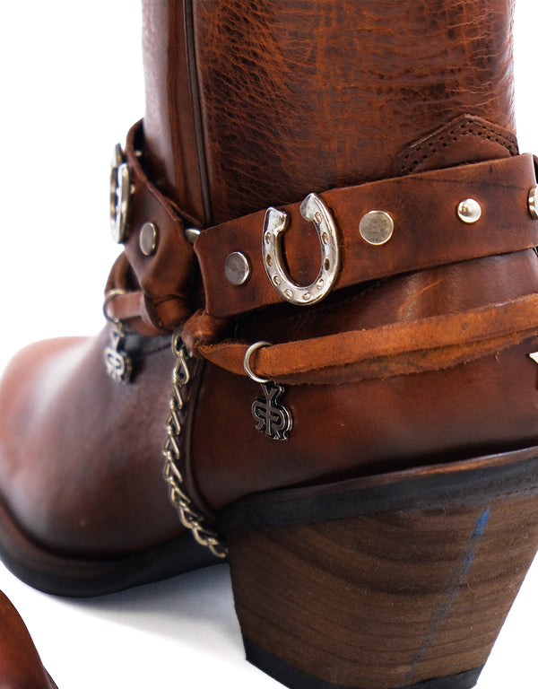 Bota Alta de Piel Maráh | Detalles con Herrajes