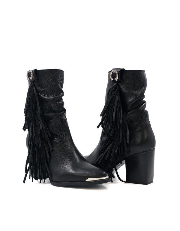 Botines de Piel con Flecos Maráh | Hecho en México