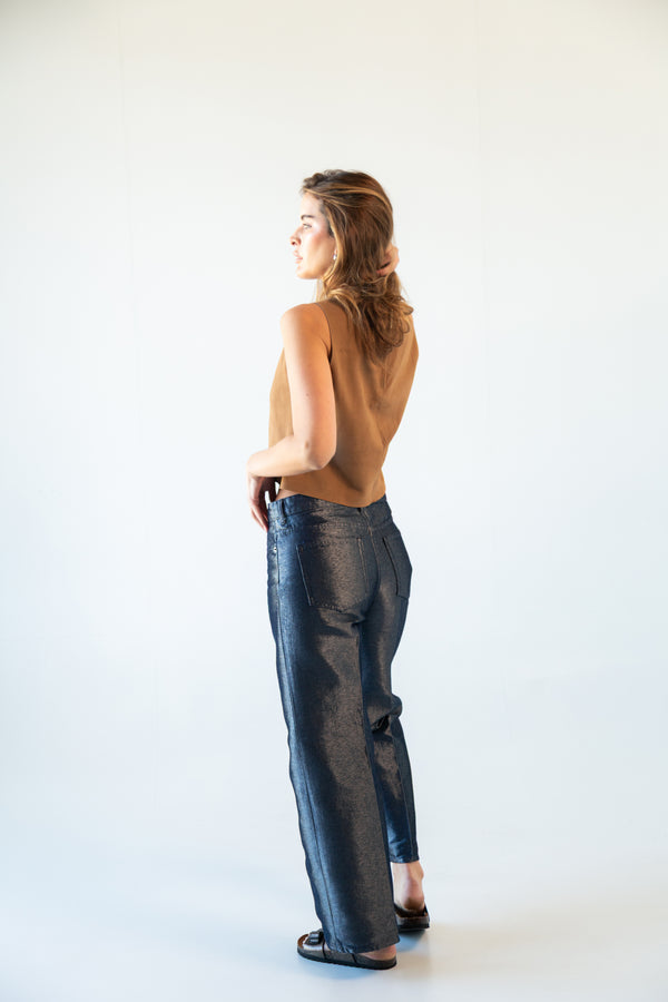 Blusa Top de Piel Genuina para Mujer | MR1009