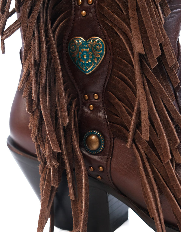 Botas Vaqueras de Piel con Flecos Maráh | Diseño Artesanal