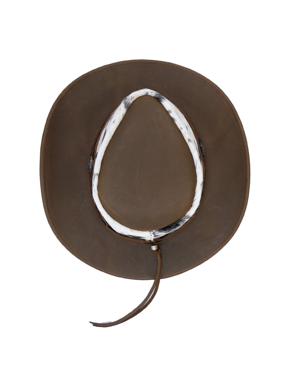 Sombrero Australiano Maráh de Piel Atigrada Café | Pelo Corto Natural