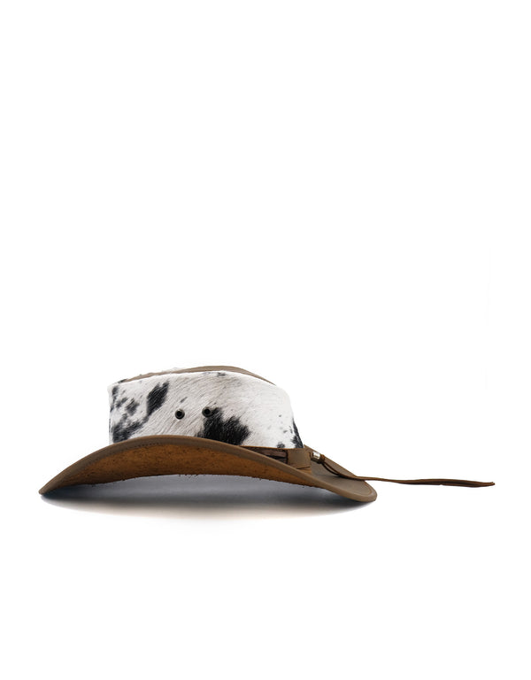 Sombrero Australiano Maráh de Piel Atigrada Café | Pelo Corto Natural