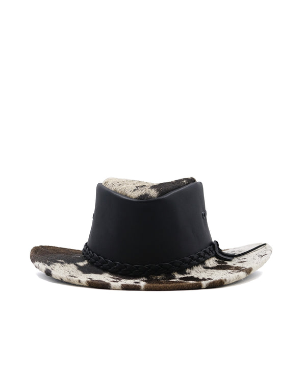 Sombrero Australiano Maráh Negro de Piel | Pelo de Vaca Natural