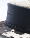 Sombrero Australiano Maráh Negro de Piel | Pelo de Vaca Natural