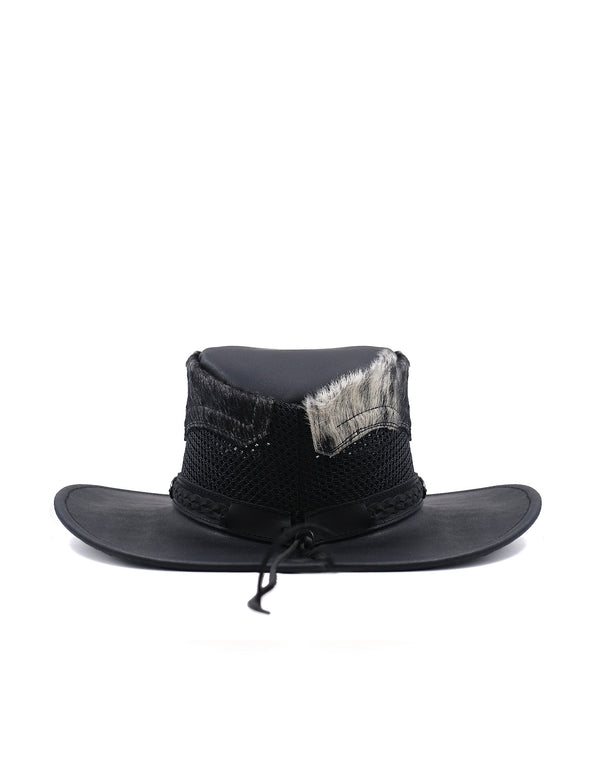 Sombrero Australiano Maráh de Piel Negra | Pelo de Vaca Natural