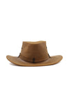 Sombrero Australiano Maráh de Piel Café | Con cordón de Ajustable