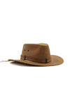 Sombrero Australiano Maráh de Piel Café | Con cordón de Ajustable