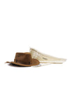 Sombrero Australiano Maráh de Piel Café | Con cordón de Ajustable