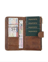 Porta Pasaporte Familiar de Piel | 5 Pasaportes, Visas, Dinero, Tarjetas y Documentos