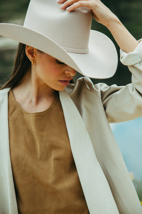 Sombrero Texana Vaquero de Lana Unisex Hecho en México | MS1019