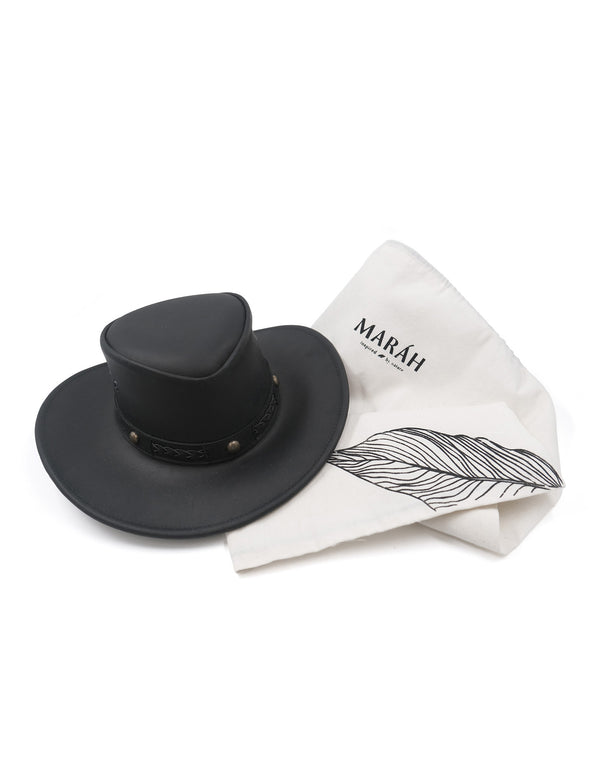 Sombrero Australiano de Piel Genuina Unisex Hecho en México | MS1001